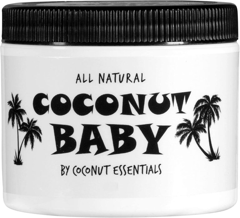 Coconut Baby Oil for Hair & Skin Care, Natural & Organic, Coconut Oil for Cradle Cap, Eczema, Infant Scalp Relief, Hair Oil for Curly Hair – Newborn Moisturizer for Sensitive Skin, Unscented – 2 fl oz