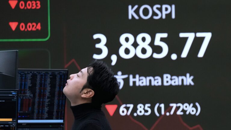 Asian shares fall back ahead of Nvidia’s earnings report