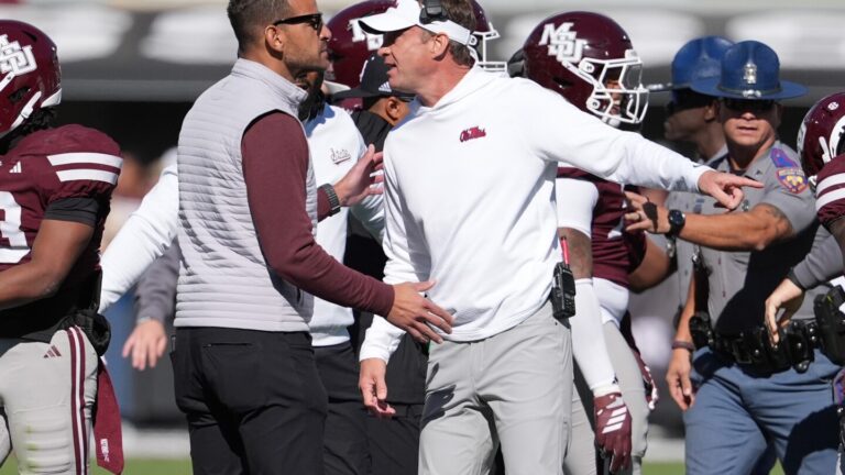 Ole Miss coach Lane Kiffin emotional, non-committal about his future, following Egg Bowl triumph