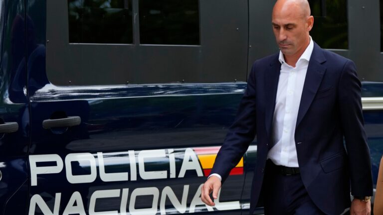 Former Spanish soccer boss Luis Rubiales egged by uncle at book presentation
