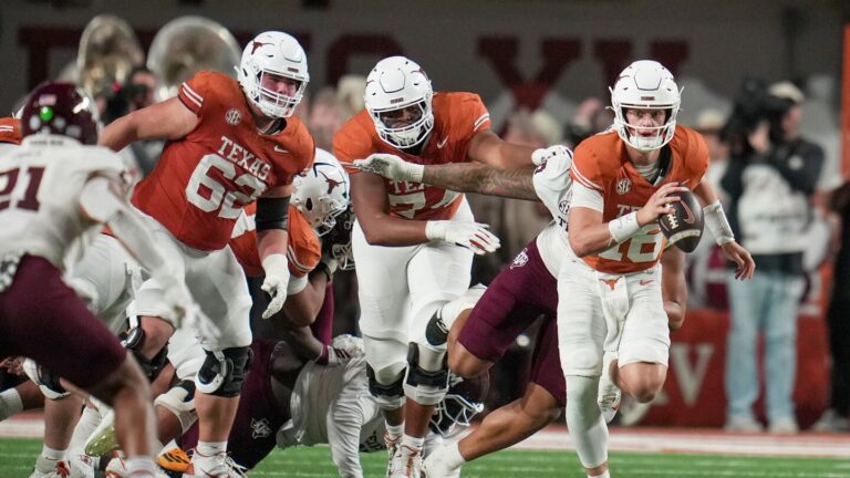 No. 16 Texas spoils No. 3 Texas A&M’s perfect season 27-17, knocks Aggies out of SEC title game