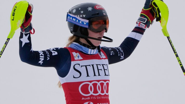 Shiffrin wins slalom on home Colorado snow to remain perfect in the Olympic season