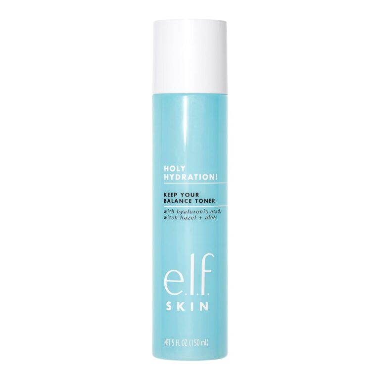 e.l.f. Keep Your Balance Toner, Gentle, Refreshing, Removes Makeup & Impurities, Hydrates, Cleanses, Soothes, Infused with Hyaluronic Acid, Witch Hazel and Aloe, 5.07 Fl Oz