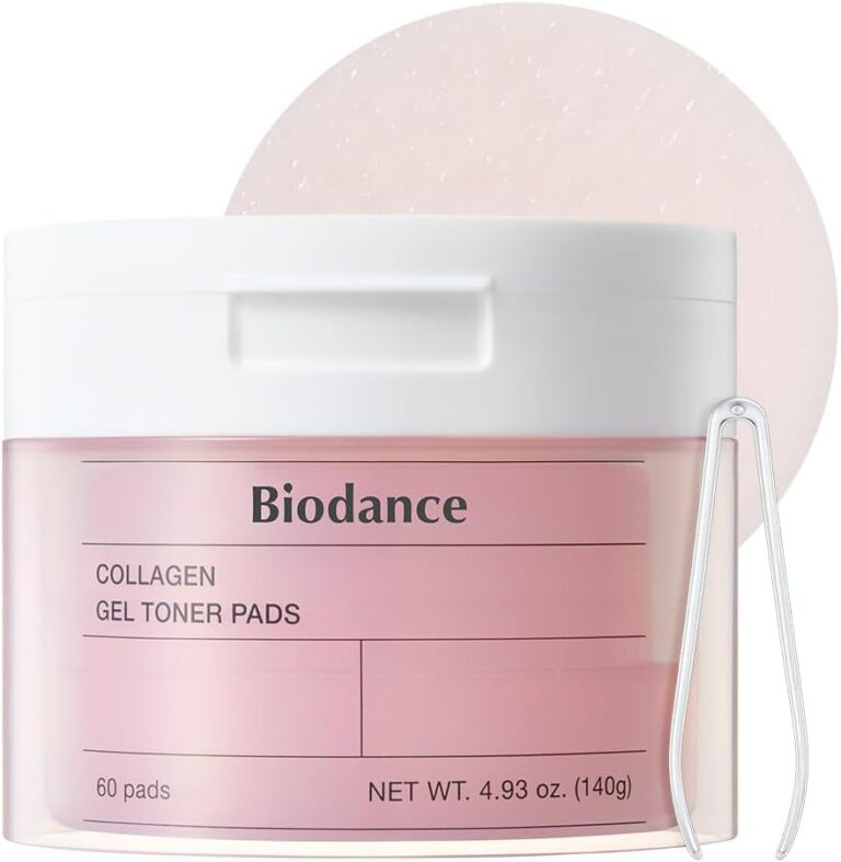 Biodance Collagen Gel Toner Pads, Pore Minimizer for Face, Improving Elasticity, Plumping Toner Pads for Sensitive Skin, Korean Skincare, Stocking Stuffers for Teen Girlsㅣ4.93 fl.oz.(140g)*60Pads