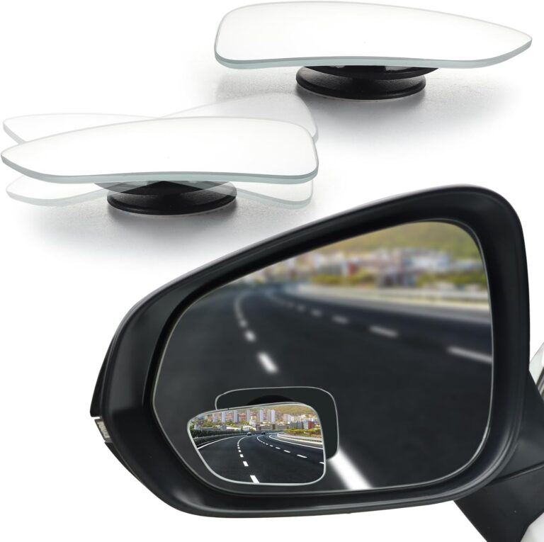 LivTee Blind Spot Car Mirror, HD Glass Frameless Convex Side Mirror Blindspot, Wide Angle Rear View Mirrors for SUVs, Trucks and RVs – Car Accessories