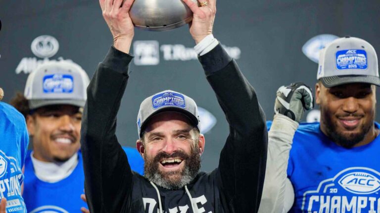 Duke beats No. 16 Virginia 27-20 in overtime for first outright ACC championship since 1962