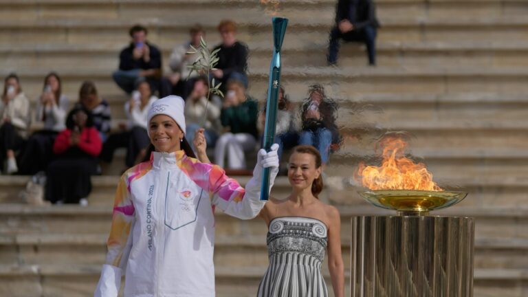 Olympic flame for Milan Cortina Winter Games handed to Italian organizers in Athens